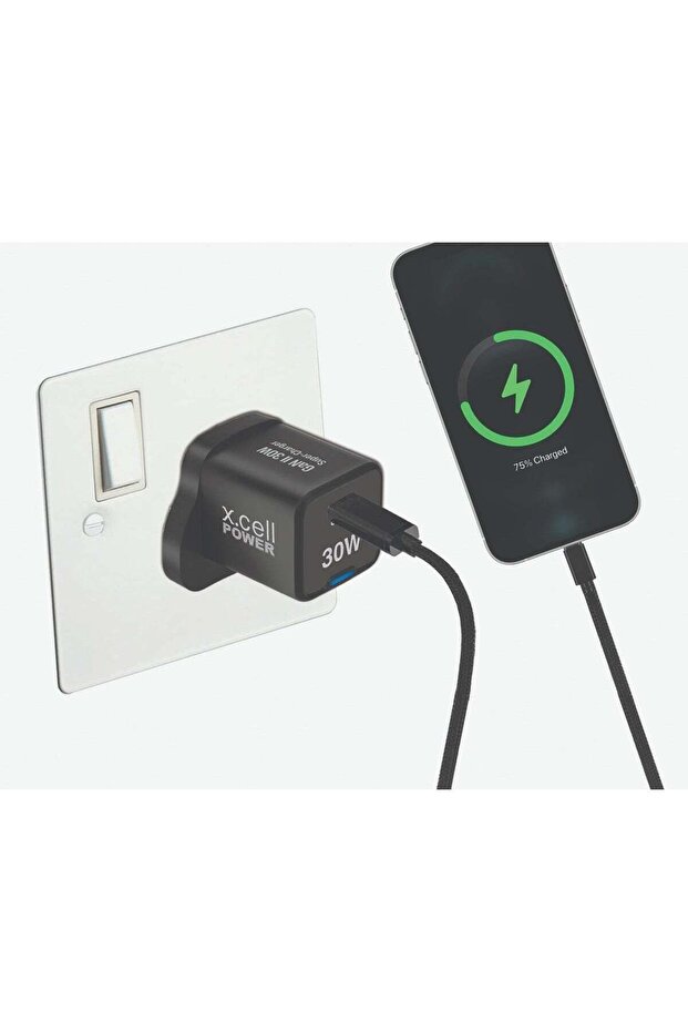 GaN II 30W USB-C Charger | PD 3.0 PPS Fast Charge | Compact Heat-Safe Travel Adapter Black