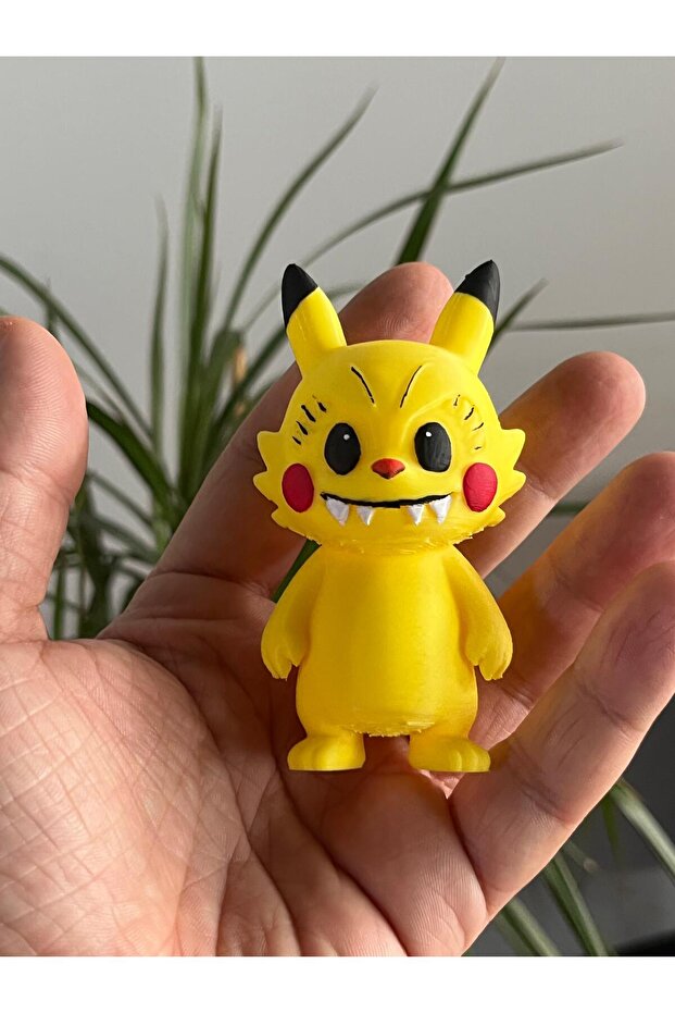 Labubu Pikachu Görünümlü Minik Figür Sarı Labubu - 2