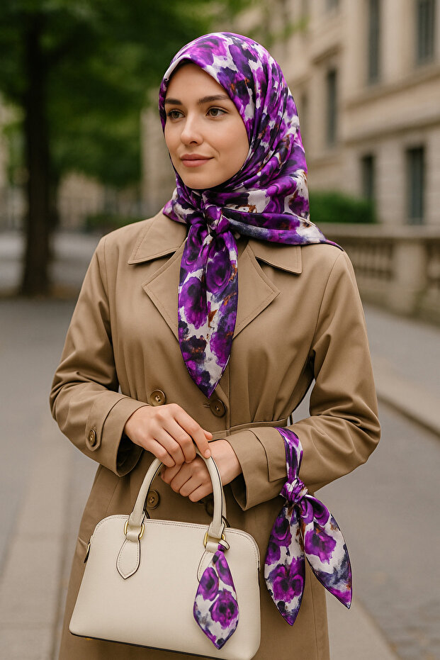 وشاح تيفيل حريري 100%