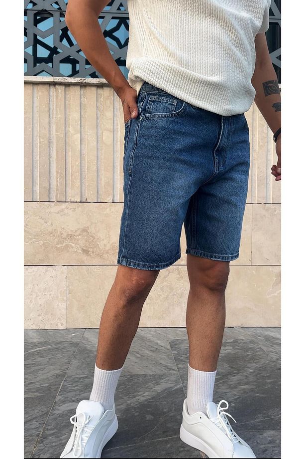 Bol Kalıp Denim Şort - 2