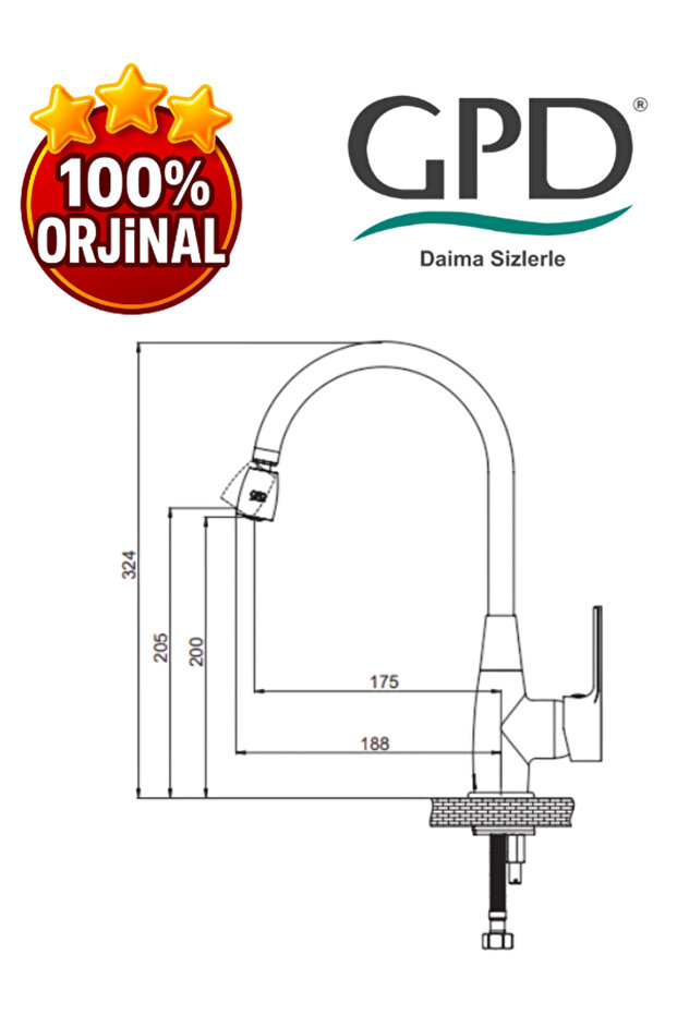 Solus MTE55 Tek Gövde Eviye Bataryası - 2