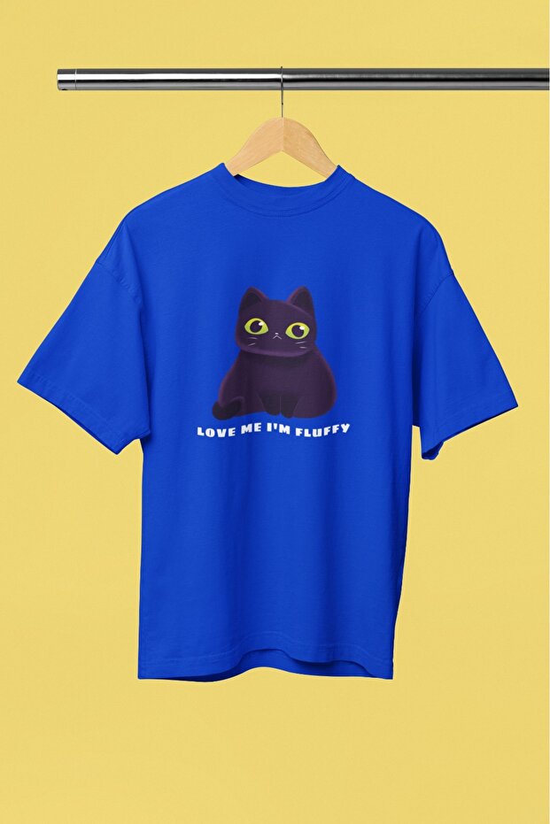 Men/Women I'M Fluffy Transfer Printed Round Neck Short Sleeve T-Shirt