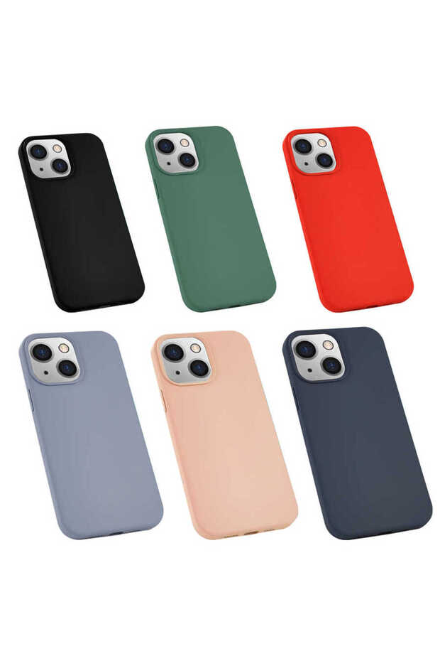 آيفون 13 متوافق مع TKNC سيلكون حريري - أحمر - 2