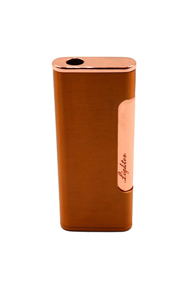 Gas Lighter, Windproof, Refillable, Adjustable Flame, Gold, 7 cm, - 4