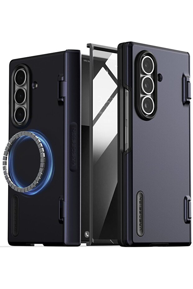 Terra Guard Modern Halo 360 for Samsung Galaxy Z Fold 7 case [MagSafe compatible] Navy