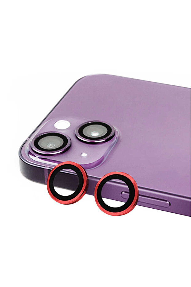 iPhone 14 Compatible Tknc Cl-07 Camera Protector-Red - 1