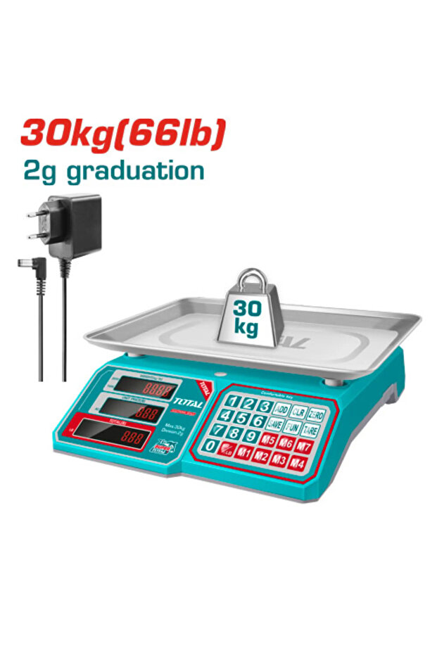 ميزان الكتروني 30kg توتال Tesa3301 - 1