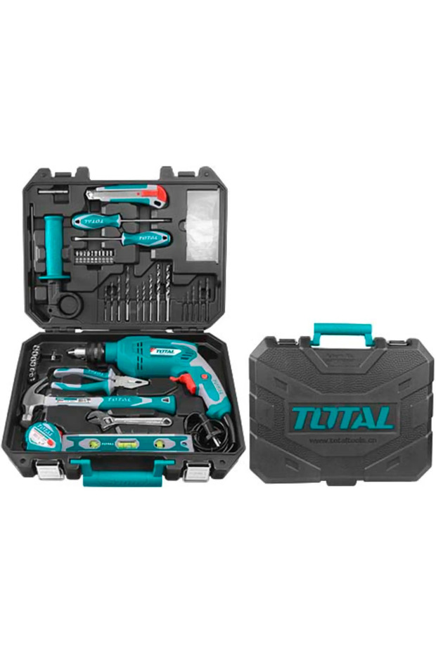 طقم دريل مع عدة شنطة 650w 101pcs/set توتال Thkthp1012