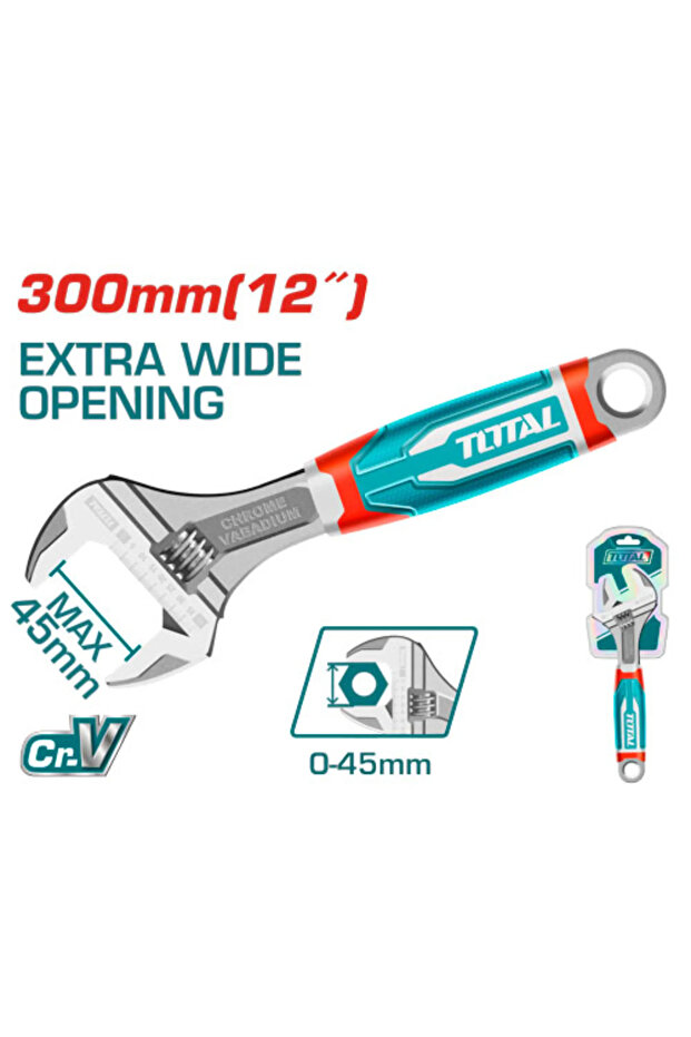 مفتاح اسبانة يد ربر 12" توتال Tht101126 - 1
