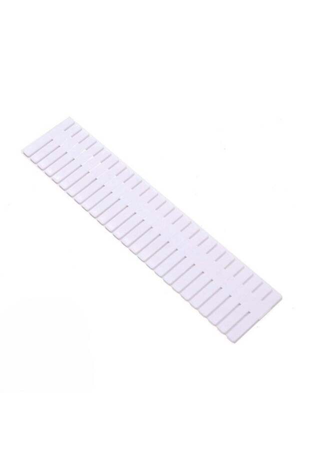 Drawer Organizer Partition Board – 47×7cm Adjustable Divider Grid 4 Pieces White