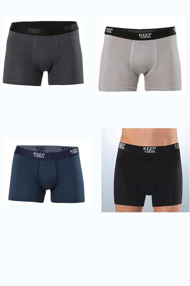 Anıt Erkek Modal Kumaş Esnek Boxer Karışık Renk/ 4 Adet - 1