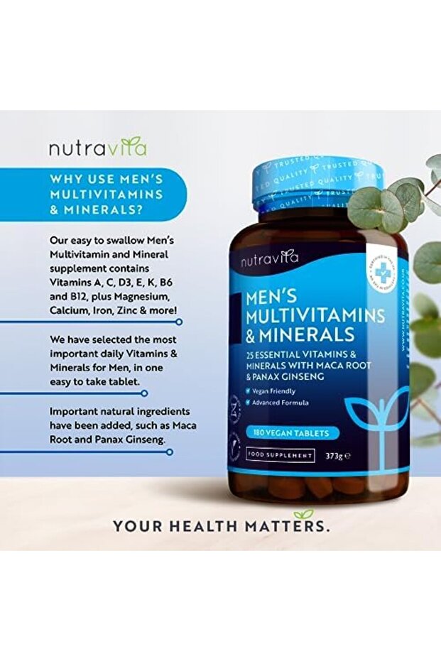 Men's Multivitamins and Minerals - 25 Essential Active Vitamins and Minerals with Added Maca Root an - 4