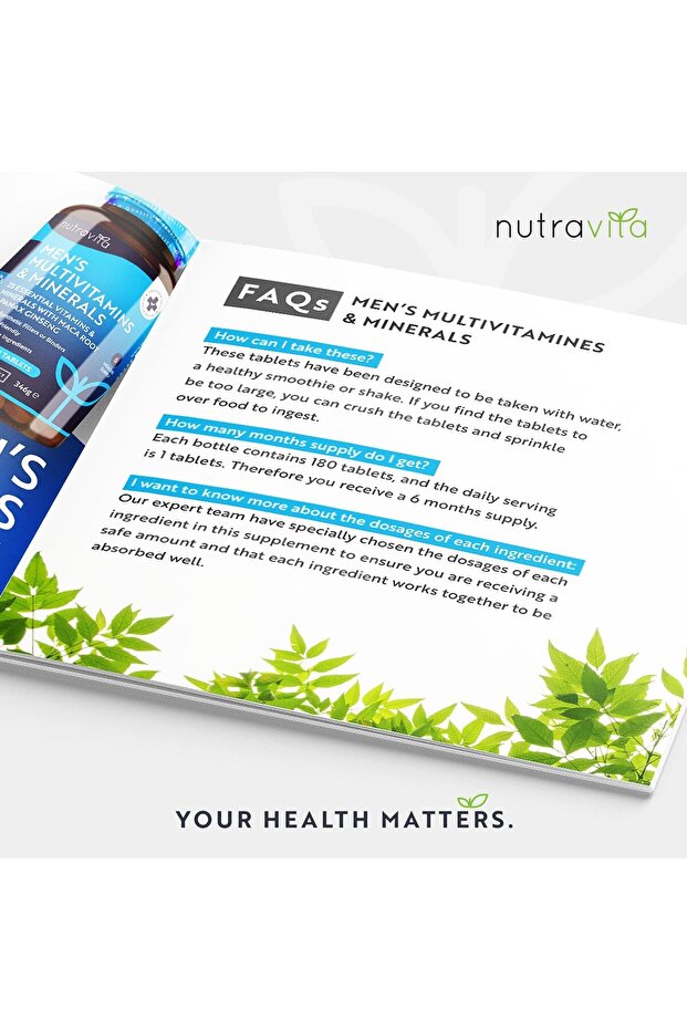 Men's Multivitamins and Minerals - 25 Essential Active Vitamins and Minerals with Added Maca Root an - 7