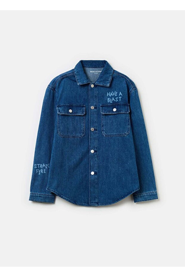 جاكيت جينز مطبوع - 1