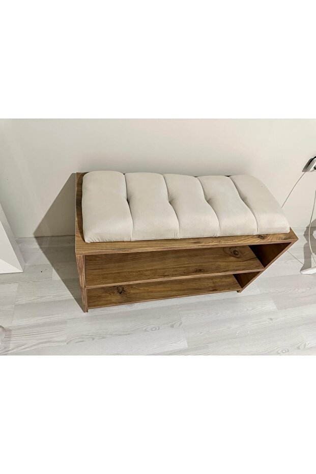 ahşap ayakkabılık iki raflı - 5