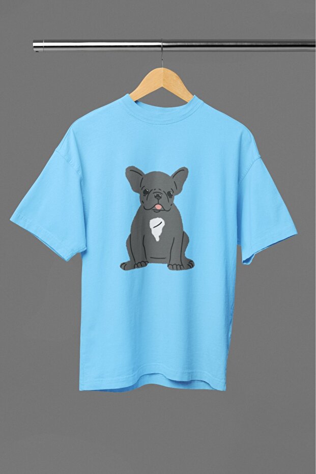 Men/Women Dog6 Transfer Printed Round Neck Short Sleeve T-Shirt