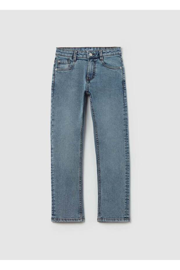 Regular-Fit Acid-Wash Jeans With Five Pockets