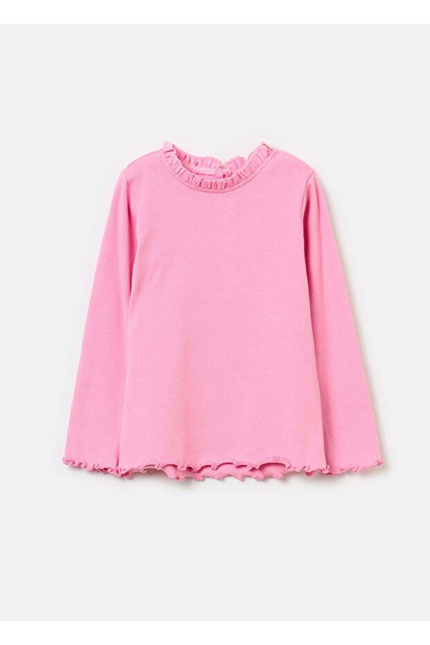 Long-Sleeved T-Shirt With Frills