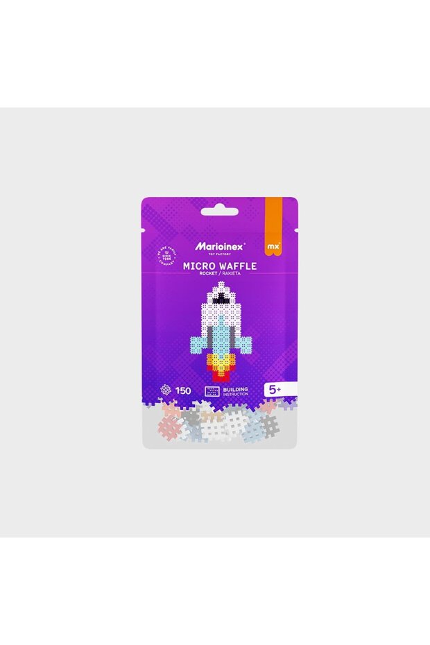 Construction set, Rocket, 150 pieces, Micro Waffles,