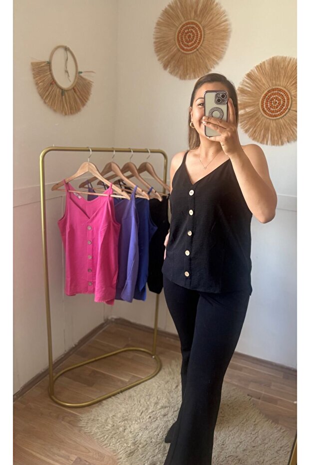 Ayrobın Askılı Bluz - 3