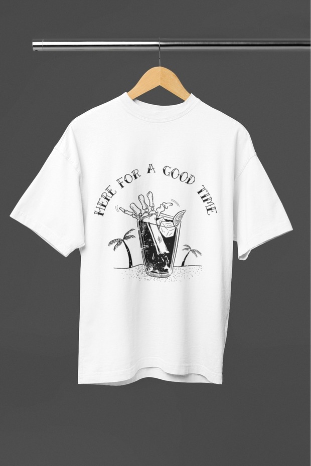 Transfer Printed Round Neck Short Sleeve T-Shirt for Men/Women Fun