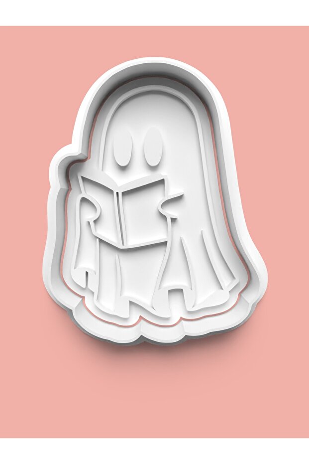 Ghost Reading a Book Cookie Mold and Fondant Mold 0443-1