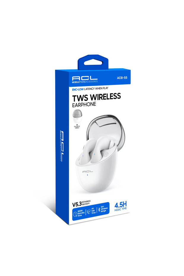 ACB-55 5.3 Versiyon Type-C Şarj Girişli TWS Wireless Kulakiçi Kulaklık - 1