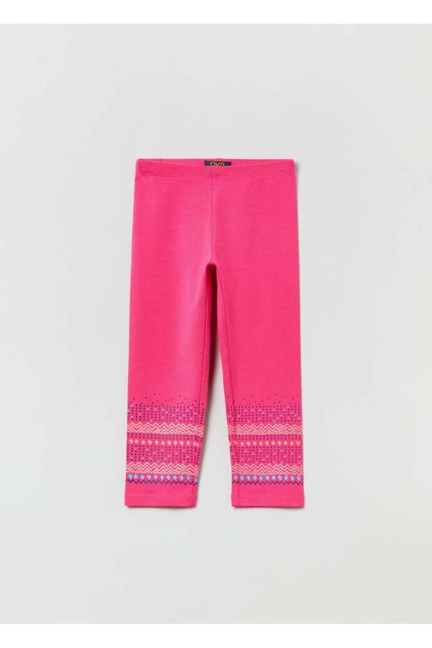 Three-Quarter Leggings With Print