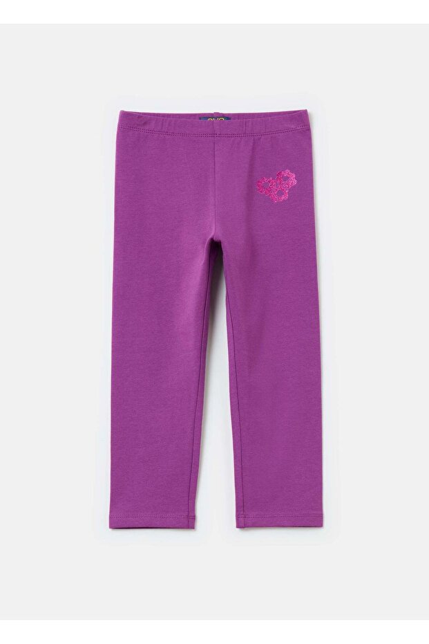 Three-Quarter Leggings With Glitter