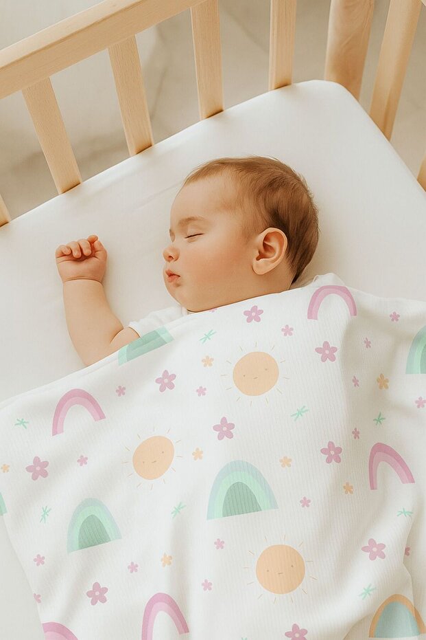 Combed Cotton Cute Animal Figured Baby Blanket
