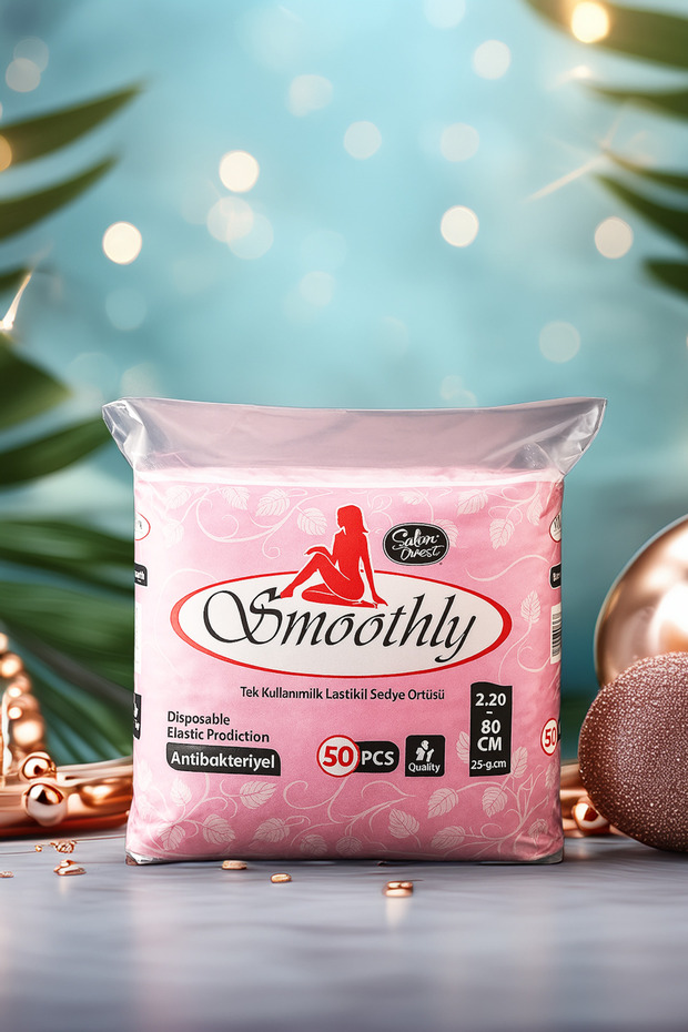 Tek Kullanımlık Lastikli Sedye Örtüsü 50 Adet - 80x220 cm | & Dayanıklı - 3