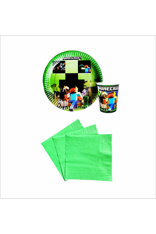 M Kraft 8 Plates, 8 Cups, 10 Napkins
