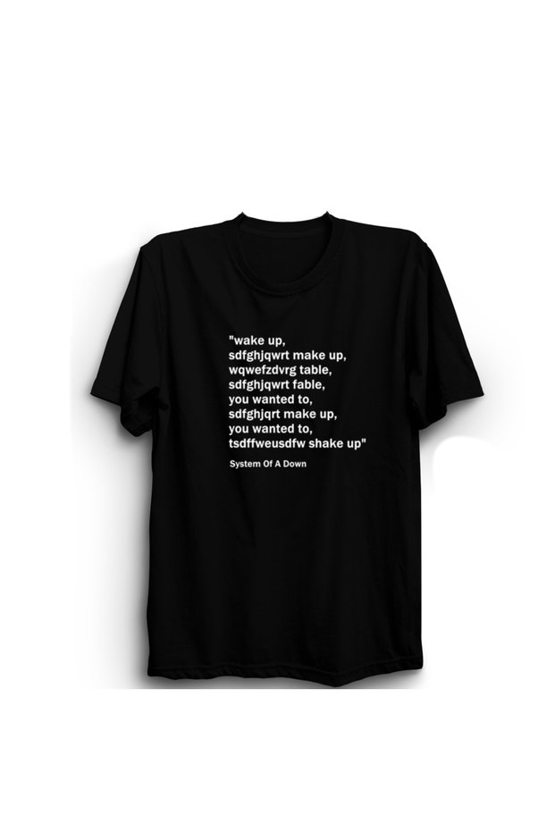 System of a Down, Parody of Chop Suey Lyrics, Rock Metal Music Band Printed 100% Cotton T-Shirt