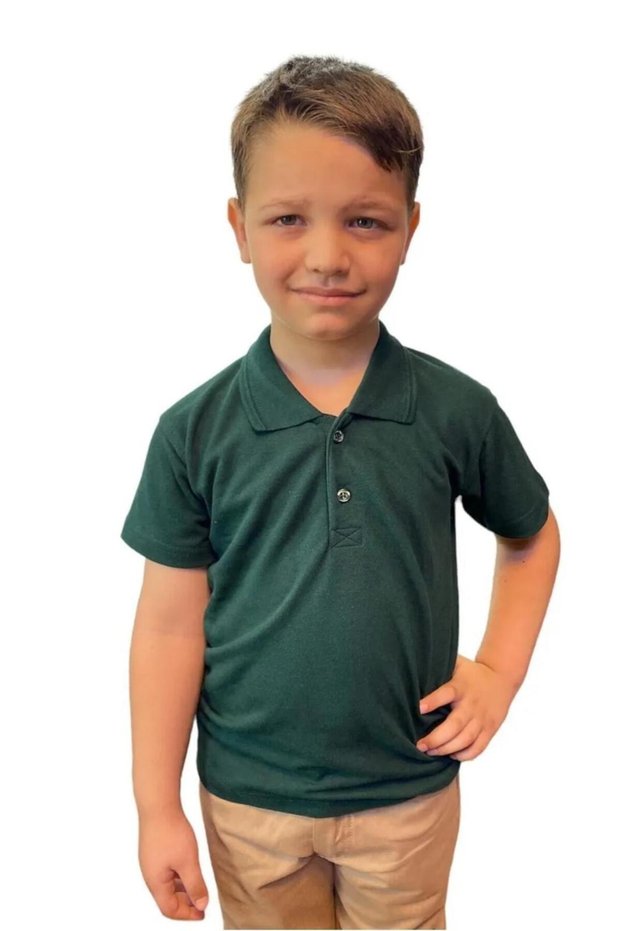 Unisex Short Sleeve Polo Collar School and Daily Use T-Shirt