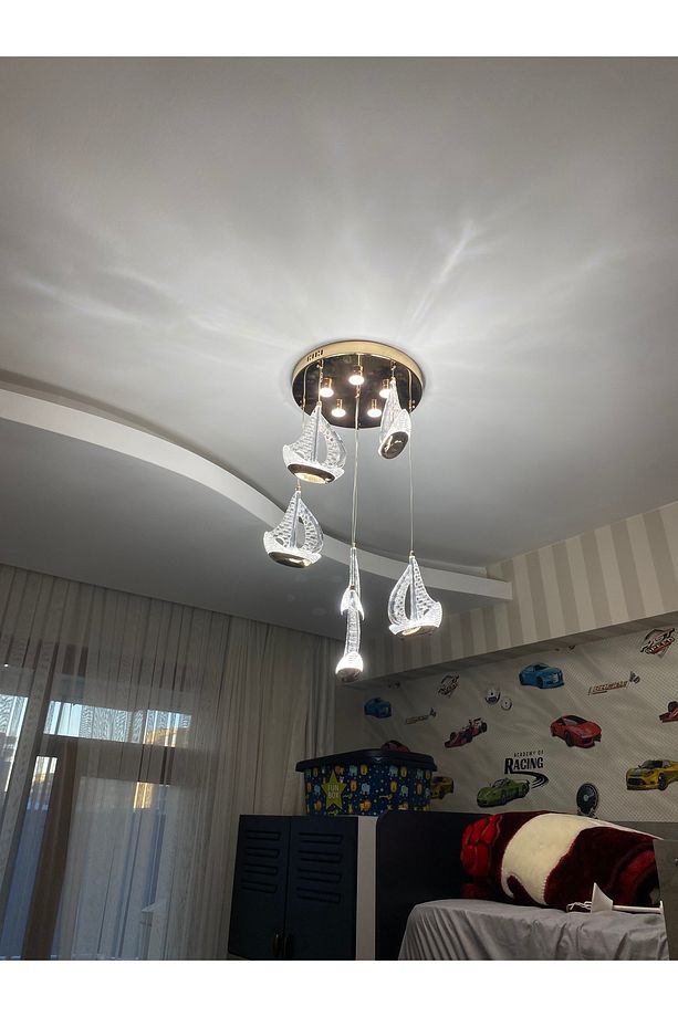 A++ Modern Power Led 6lı Sarkıt Gemi Modeli Avize - 2