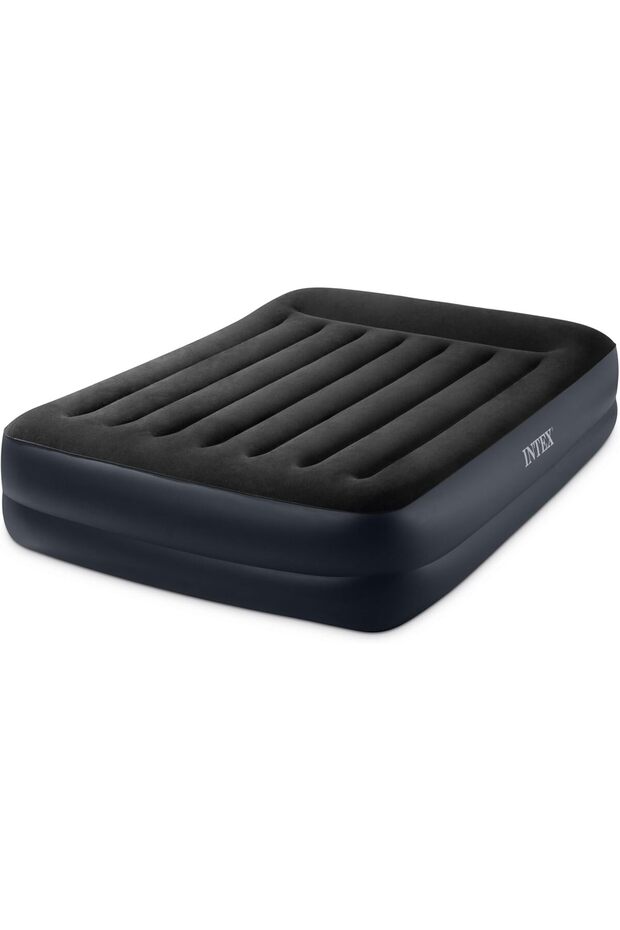 Airbed Inflatable Double Mattress With Bulit In Electric Pump,152 X 203 X 42 Cm, 64124, Black,