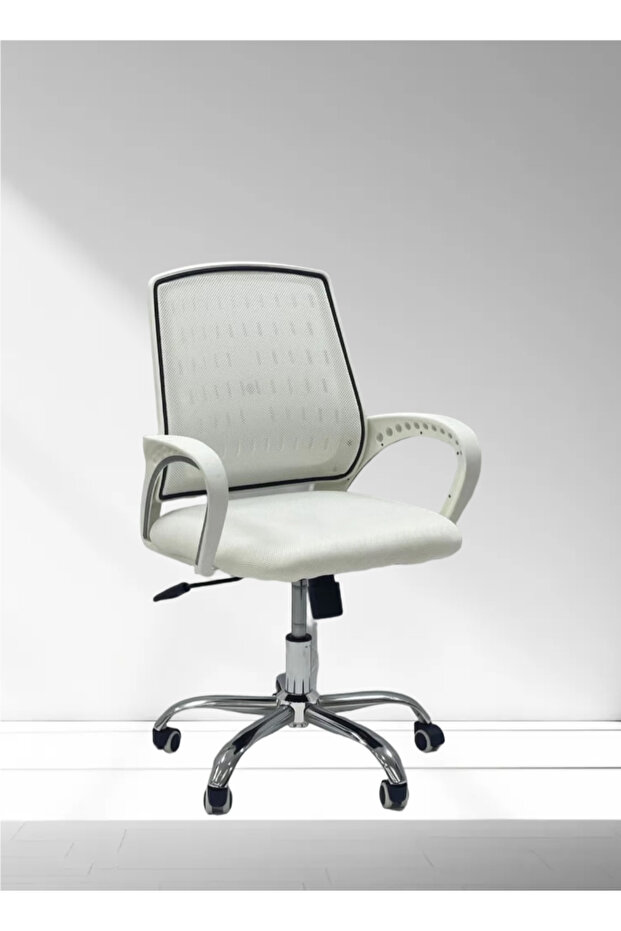 كرسي مكتب أبيض قابل للتعديل - 1