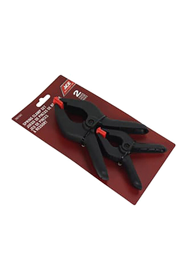 طقم مشبك زنبركي مكون من قطعتين باللون الأسود - 3