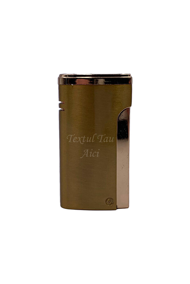 Gas Lighter, Customizable with Your Text, Robust Model, Trigger Ignition, Windproof, Refillable, Adj - 4