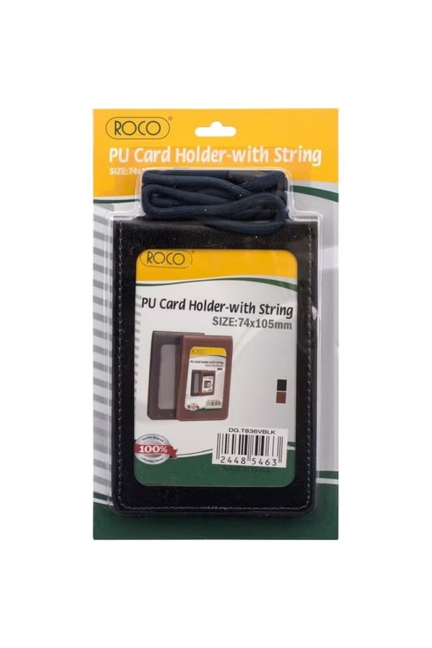 محفظة من نوع حامل الهوية/البطاقة باللون الأسود - 1