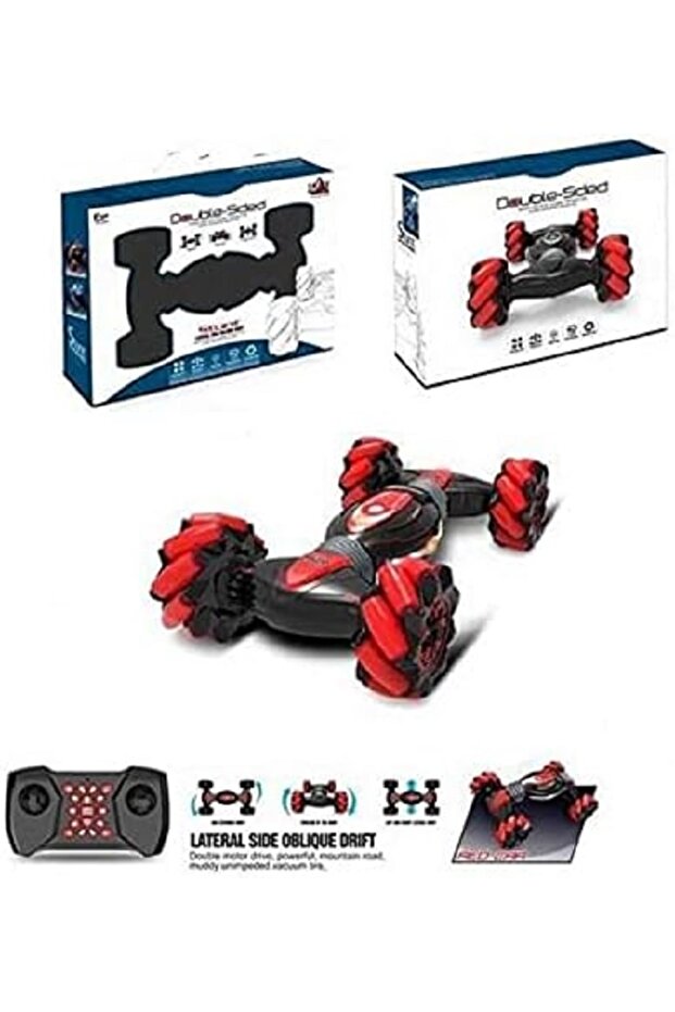 سيارة دوارة مزدوجة الجوانب تعمل بالتحكم عن بعد بزاوية 360 درجة - 2