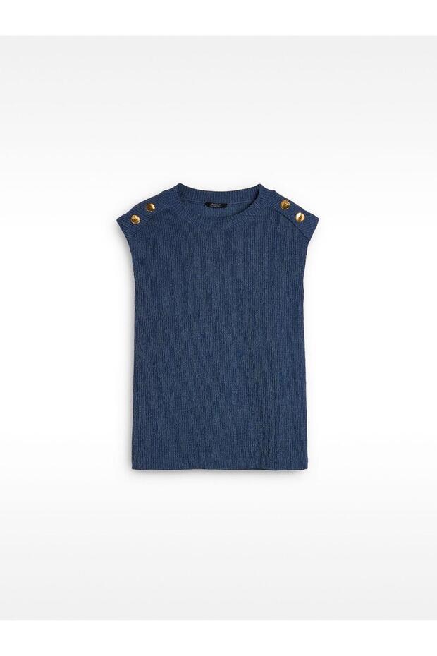 Düğmeli ve Dokulu Üst - 6