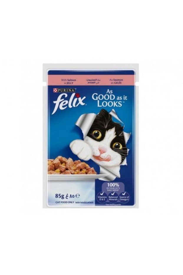Purina Felix Adult Salmon As Good As It Looks - Pack of 12 - 85g