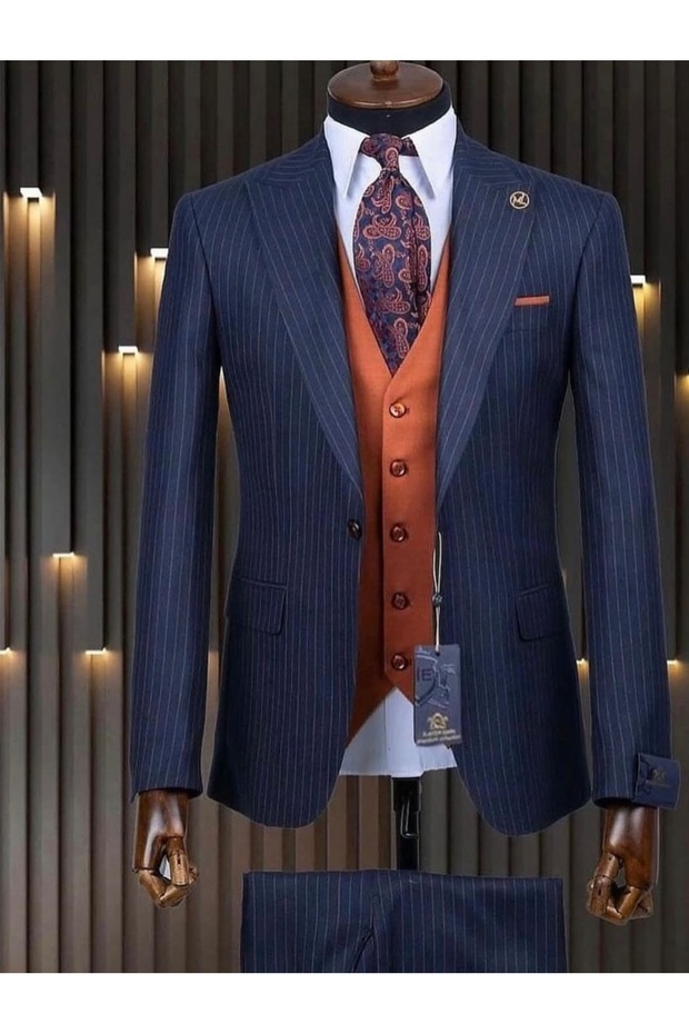 Classic Men's Y Vest Set 3-Piece Suit