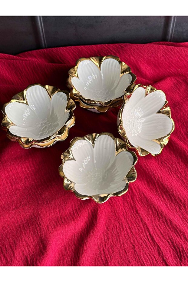 Flora Gold Round Bowl Set of 6