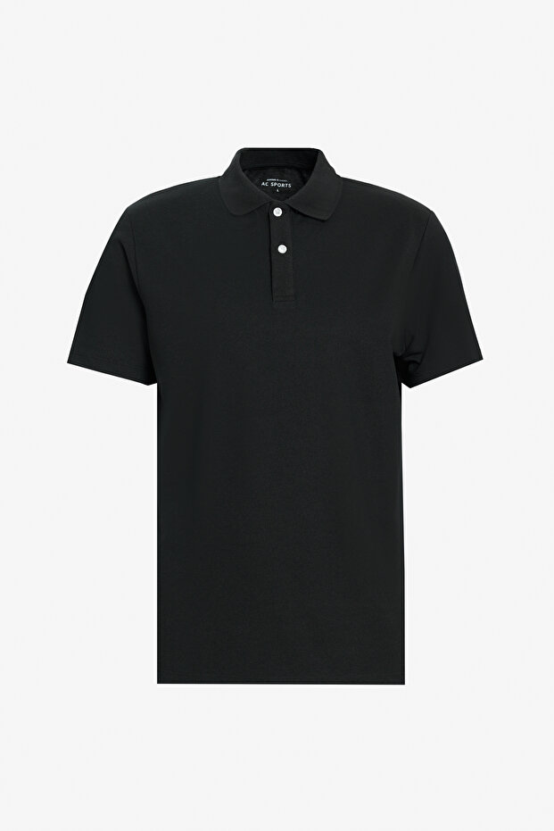 Slim Fit Slim Fit Non-Curling Polo Collar Short Sleeve T-Shirt