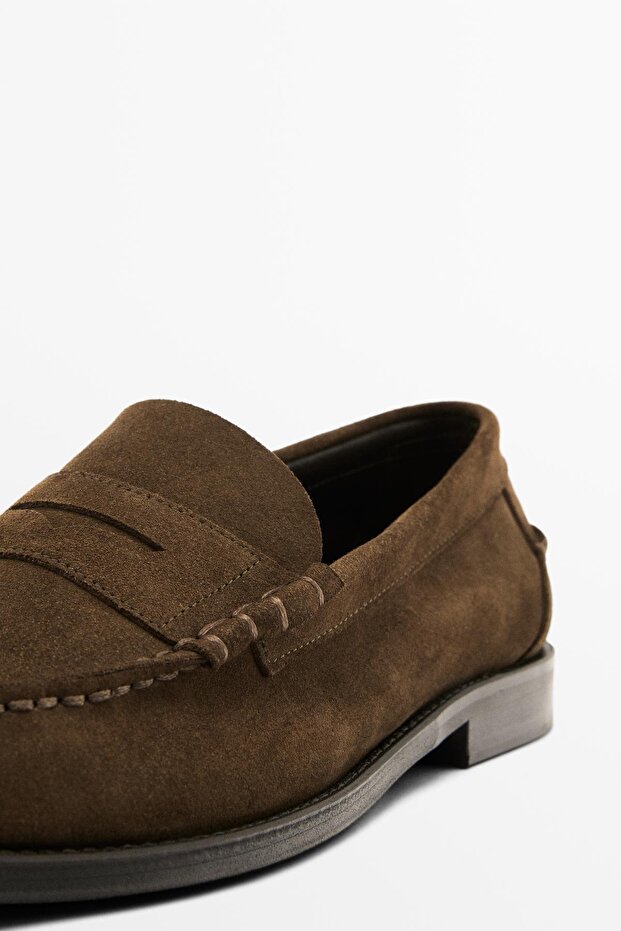 Bantlı kalın süet makosen - 5