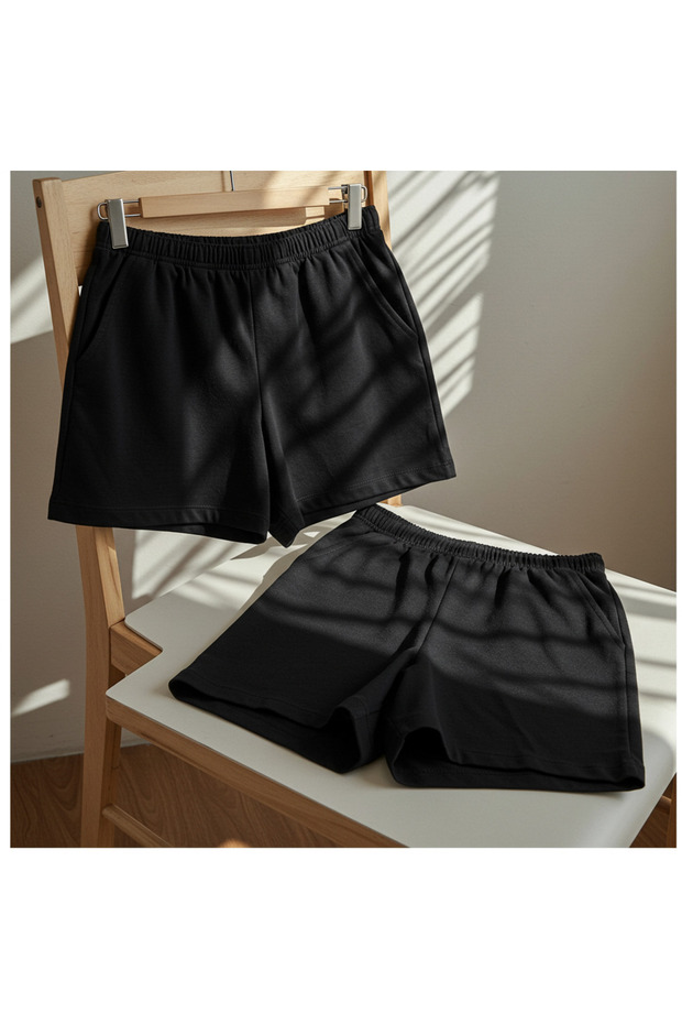 2 Lil Şort Erkek Comfort Fit Siyah Şort - 3