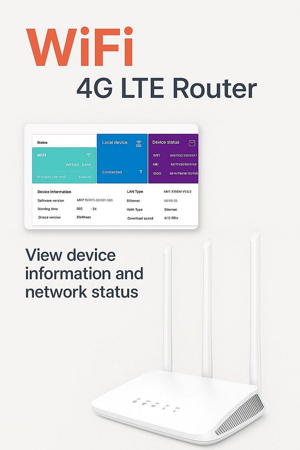 4G Modem - WiFi 4G LTE Router – Tak-Çalıştır Mobil İnternet Çözümü - 5
