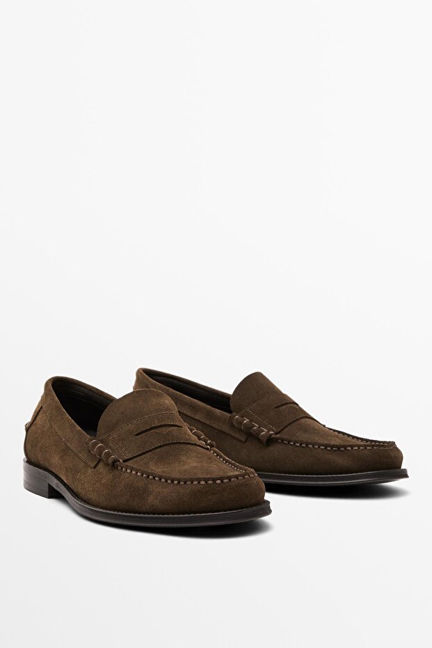 Bantlı kalın süet makosen - 2